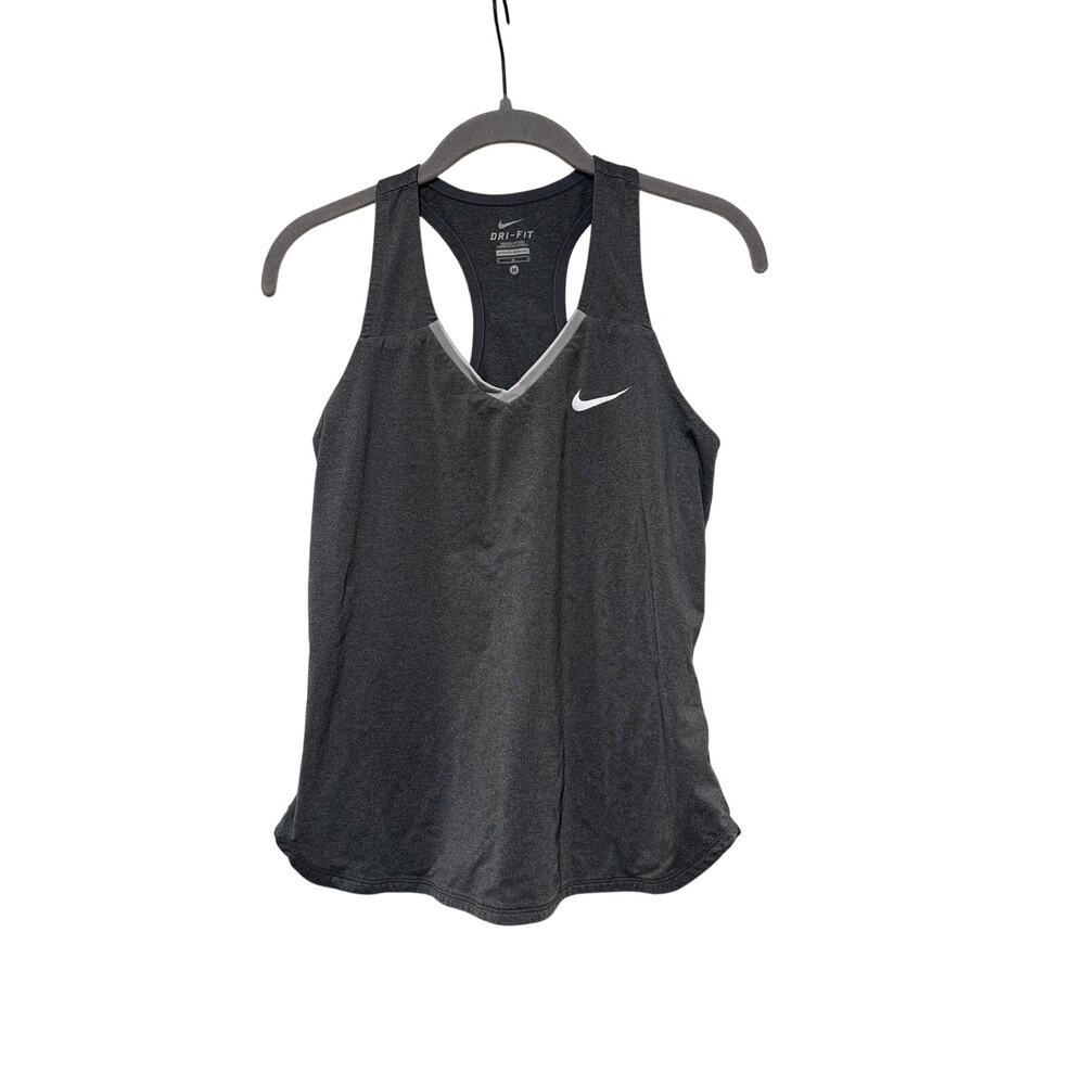 Nike Dri-FIT Gray Racerback Tank Top M - Picture 2 of 7